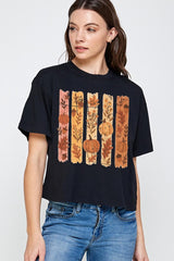 CTS-E3110 Brushstroke Boho Fall Graphic Relaxed Crop Top $11