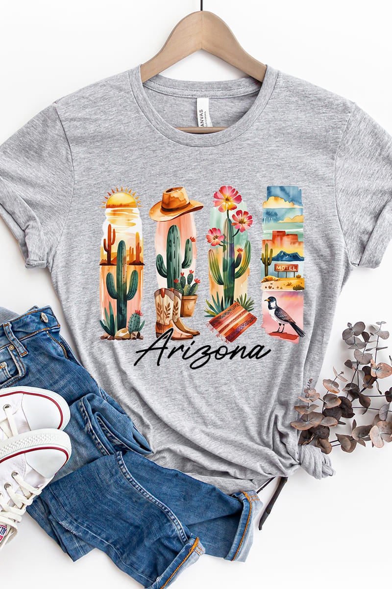 US3001P-E3061AZ Arizona State Brushstroke Graphic Plus Tee $16