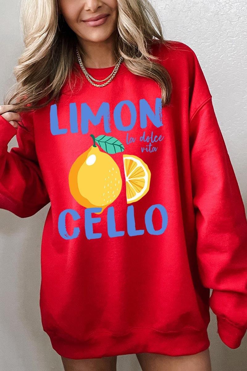 UL180-E3056 Limoncello Graphic Sweatshirt $20