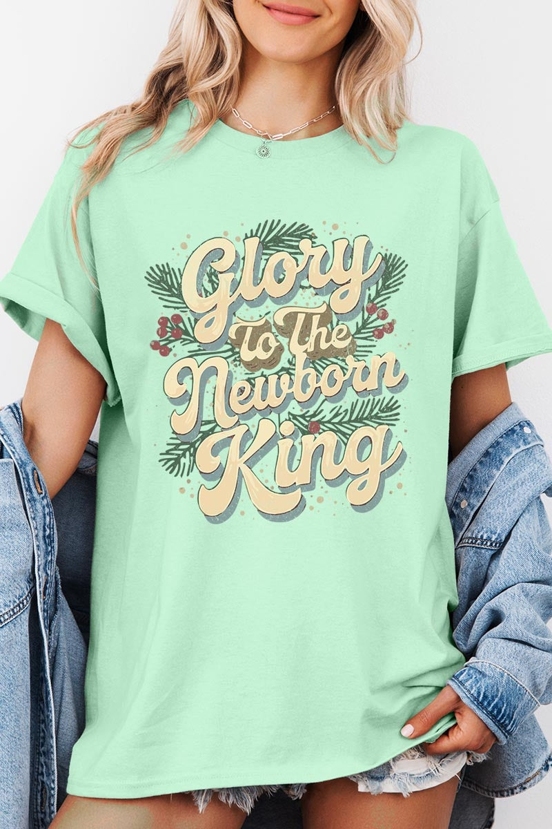 5000P-E3220 Glory to the Newborn King Graphic Plus Heavy Cotton Tee $12.75
