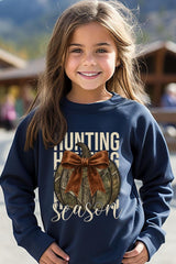UL180B-E3190Z Hunting Pumpkin Bow Kids Graphic Sweatshirt $20