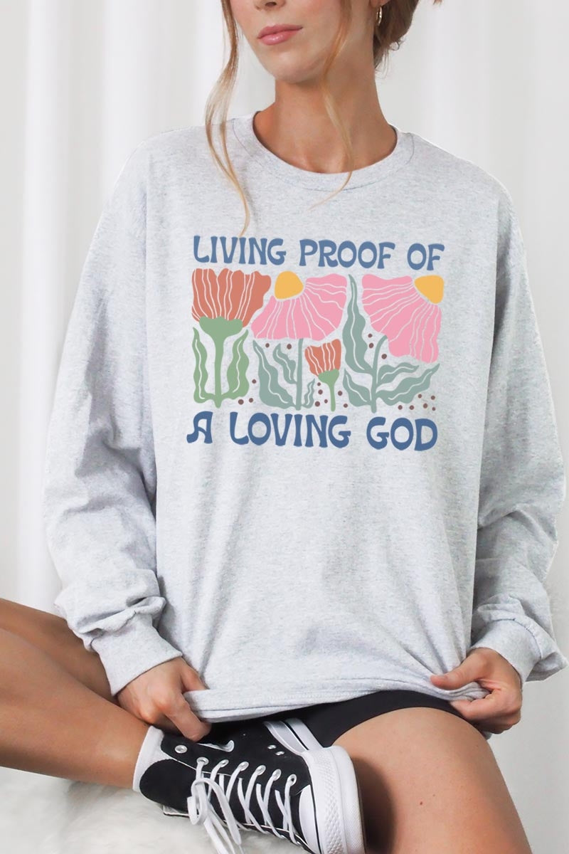 UL240P-E3066 Living Proof of a Loving God Plus Long Sleeve Tee $17