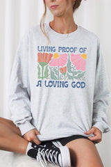 UL240P-E3066 Living Proof of a Loving God Plus Long Sleeve Tee $17