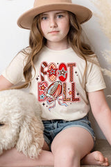 US3001Y-E3053Z Brushstroke Football Kids Graphic Tee $11