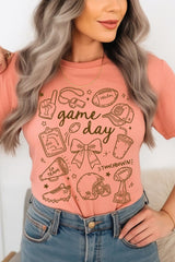 US3001P-E3081 Football Doodles Graphic Plus Tee $16