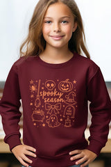 UL180B-E3141Z Halloween Doodle Kids Graphic Sweatshirt $20