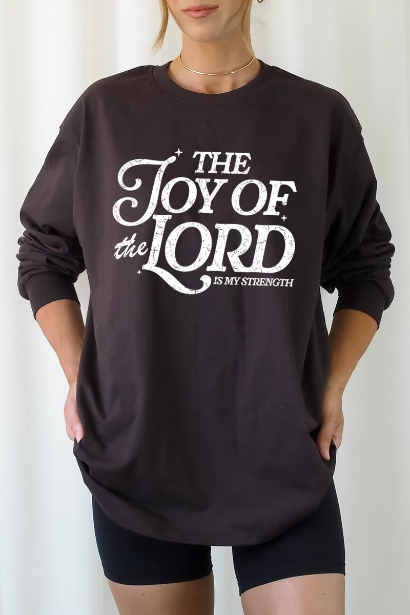 UL240-E3179 Joy of the Lord Graphic Long Sleeve Tee $13.75
