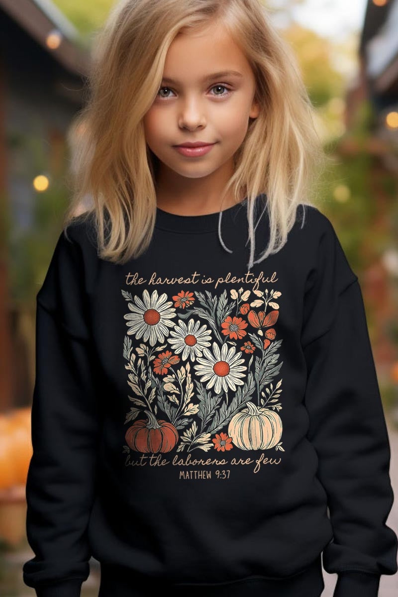 UL180B-E3173Z Faith Harvest Kids Graphic Sweatshirt $20