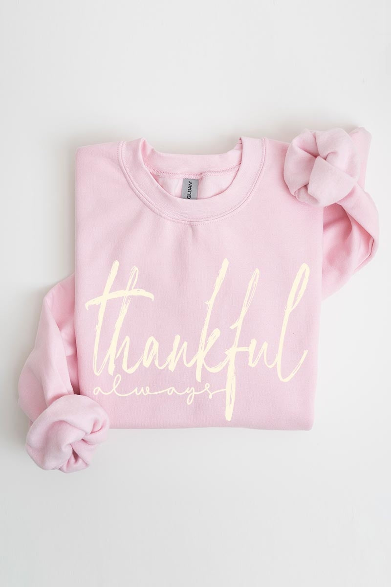 UL180P-E3170 Thankful Graphic Plus Sweatshirt $25