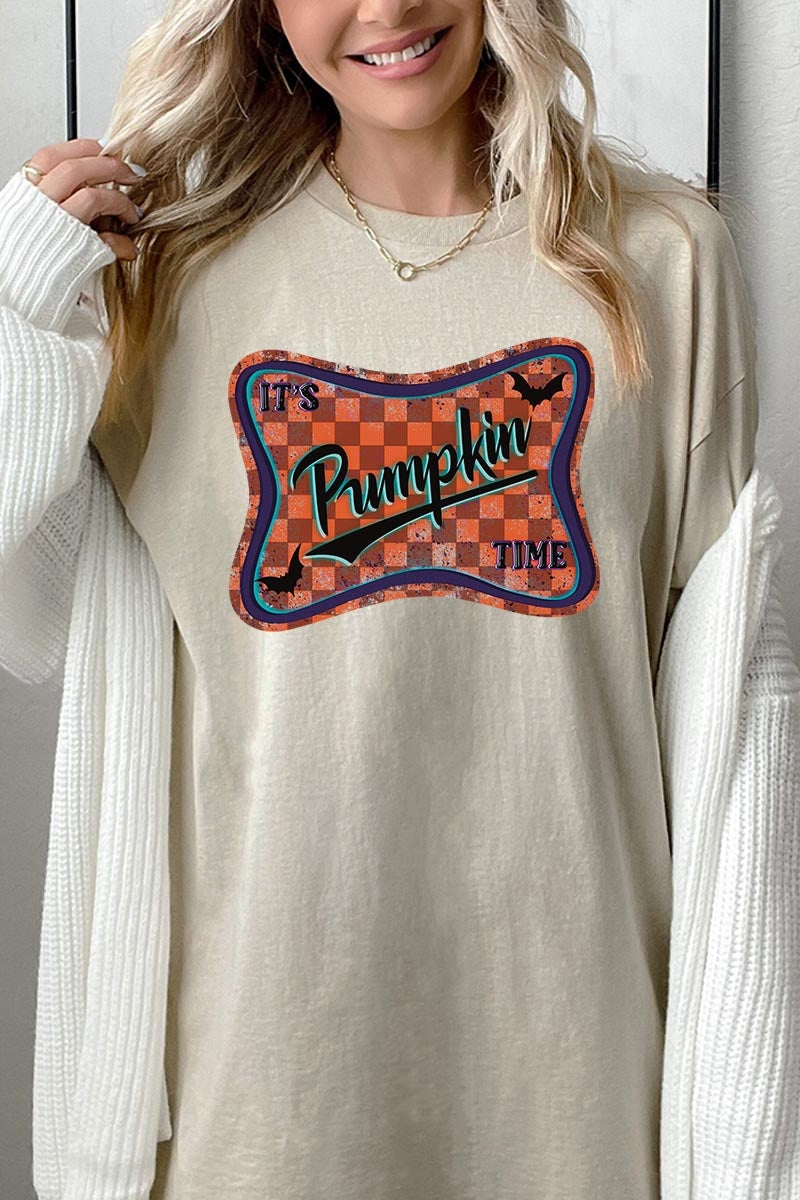 5000-E3144 Itu2019s pumpkin time Graphic Heavy Cotton Tee $9