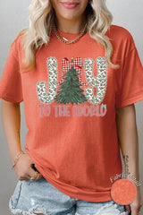 5000-E3213 Joy to the World Graphic Heavy Cotton Tee $9