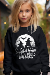 UL180B-E3161Z Local Witches Halloween Kids Graphic Sweatshirt $20