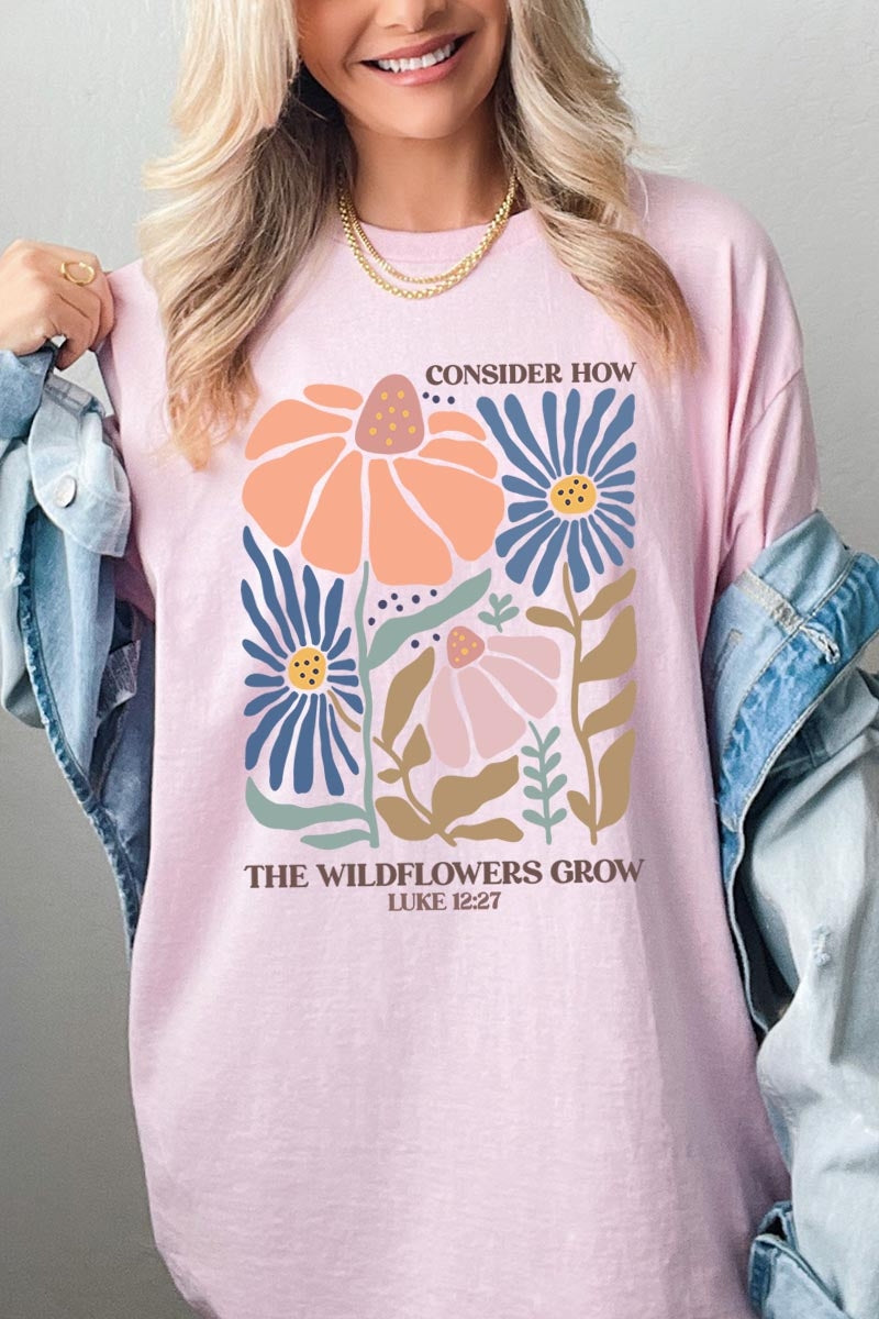 5000P-E3067 Consider the Wildflowers Graphic Plus Tee $12.75