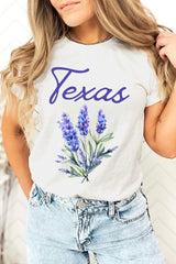 US3001P-E3060 Texas Bluebonnet Graphic Plus Tee $16