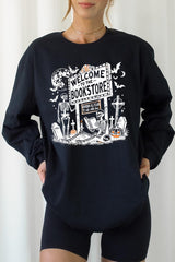 UL240P-E3122 Bookstore Halloween Graphic Plus Long Sleeve Tee $17