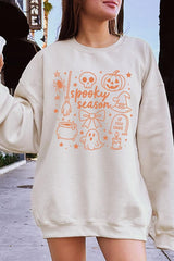 UL180P-E3141 Halloween Doodle Graphic Plus Sweatshirt $25