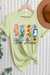 US3001-E3061NJ New Jersey State Brushstroke Graphic Tee $12.5