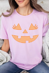 US3001-E3148 Cute Pumpkin Halloween Graphic Tee $12.5