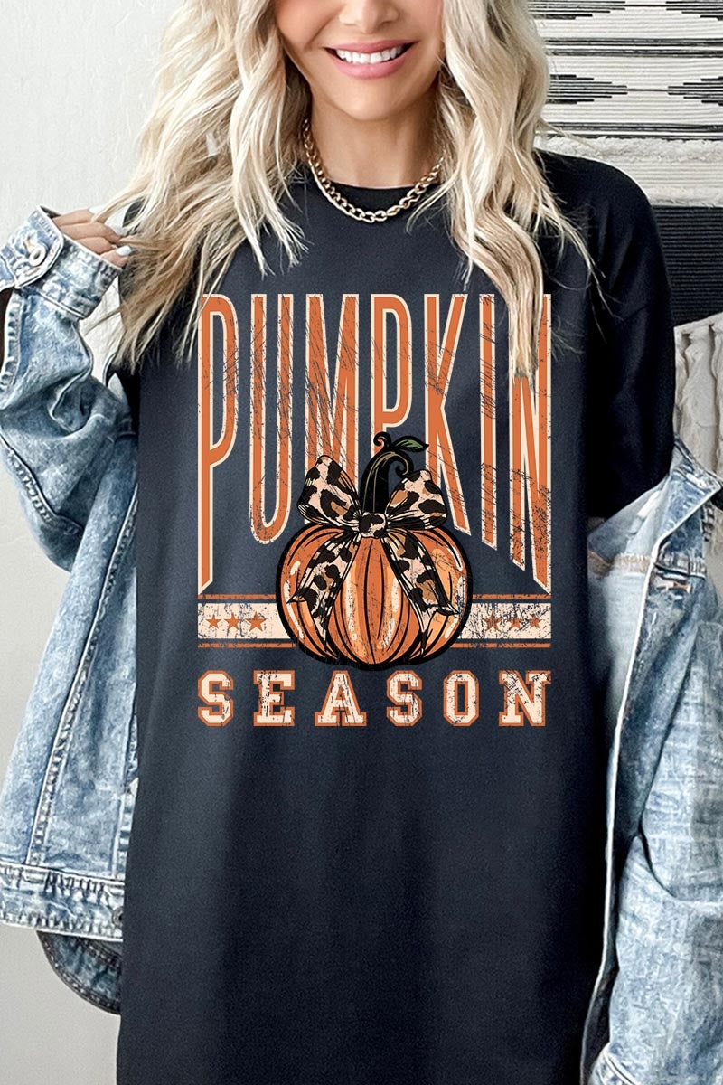 5000P-E3145 Pumpkin Season Graphic Plus Heavy Cotton Tee $12.75