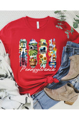US3001P-E3061PA Pennsylvania State Brushstroke Graphic Plus Tee $16