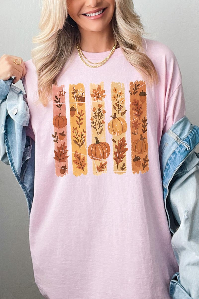 5000P-E3110 Brushstroke Fall Graphic Plus Heavy Cotton Tee $12.75