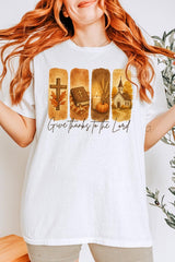 5000-E3169 Give Thanks To The Lord Graphic Heavy Cotton Tee $9