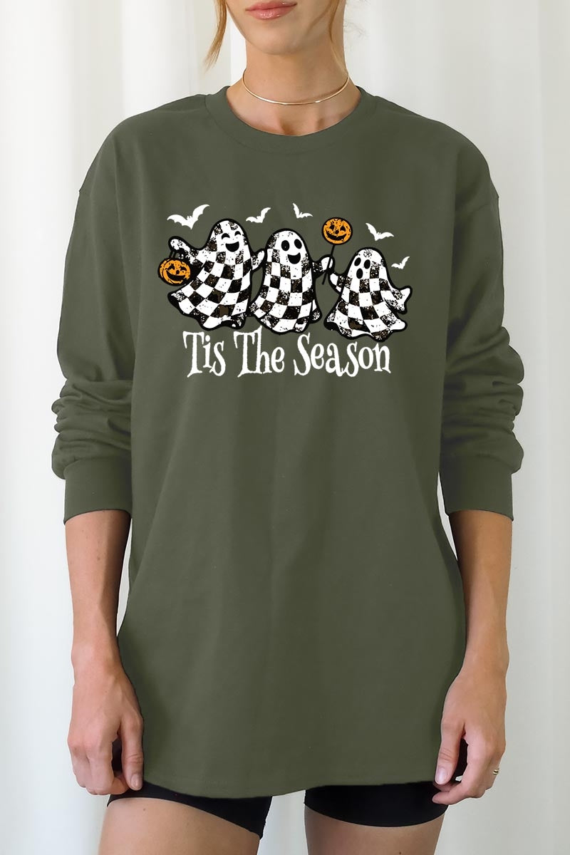 UL240P-E3124 Retro Ghosts Graphic Plus Long Sleeve Tee $17