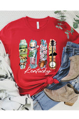 US3001P-E3061KY Kentucky State Brushstroke Graphic Plus Tee $16