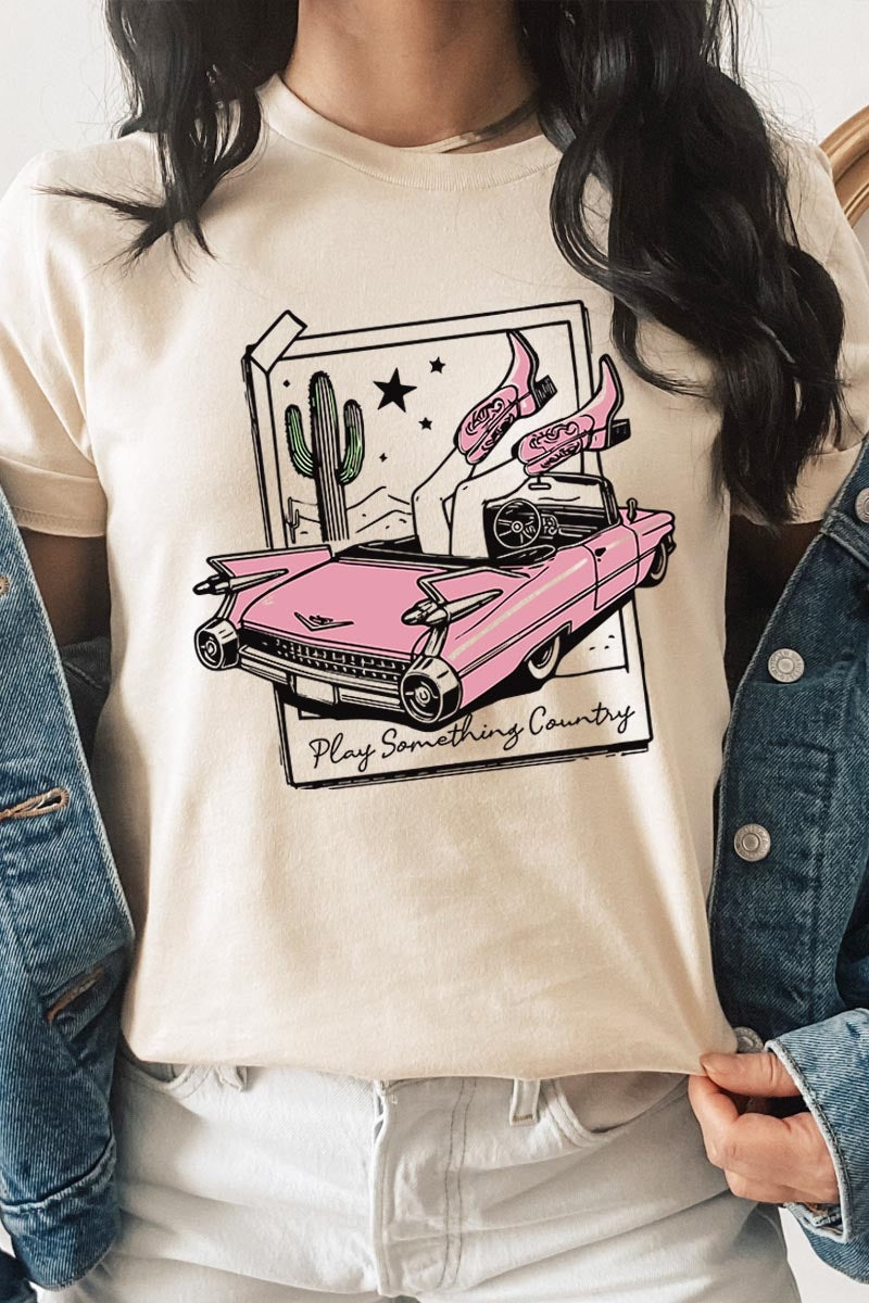 US3001-E3098 Play Something Country Graphic Tee $12.5