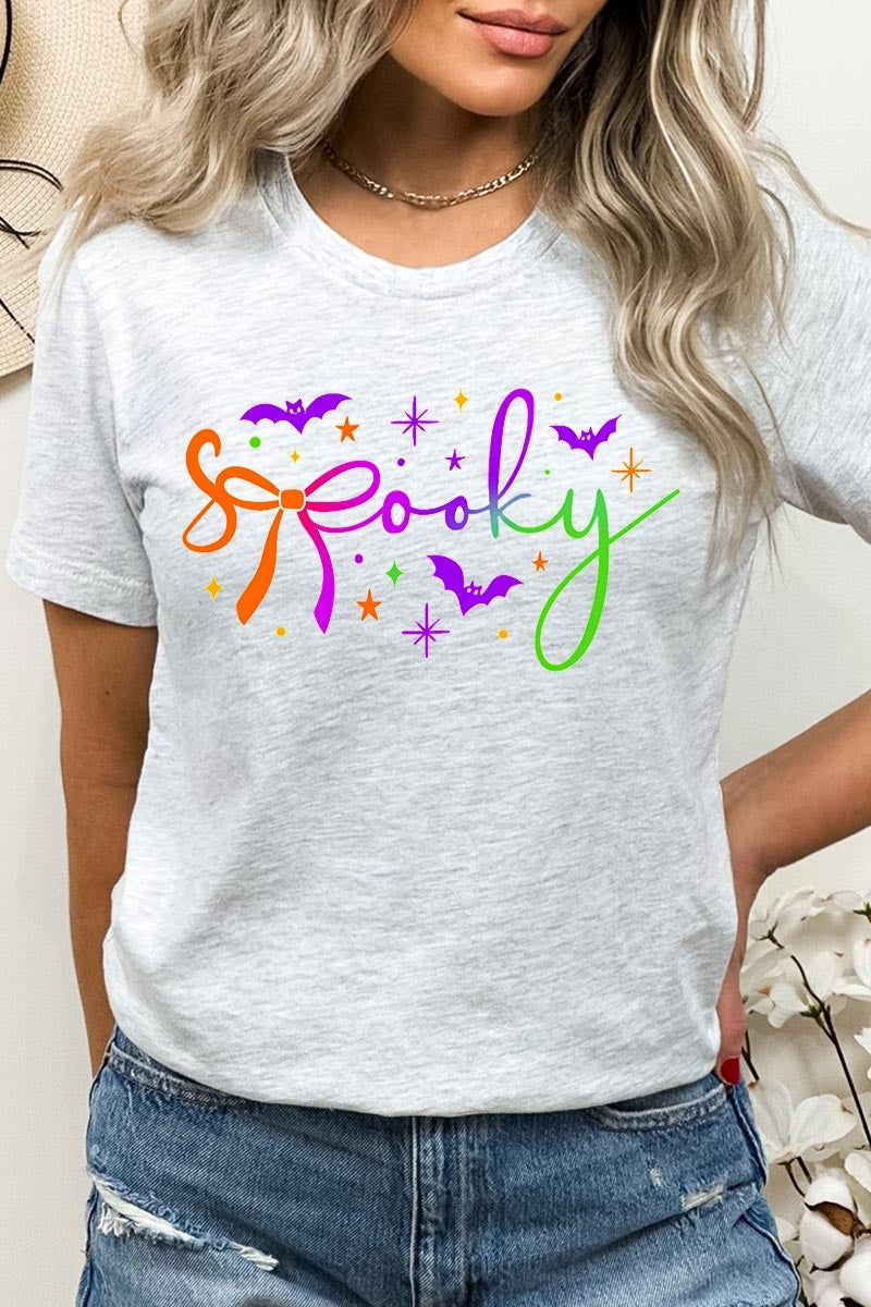 US3001-E3109 Spooky Halloween Graphic Tee $12.5