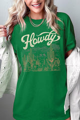 5000-E3095 Howdy Desert Western Graphic Heavy Cotton Tee $9