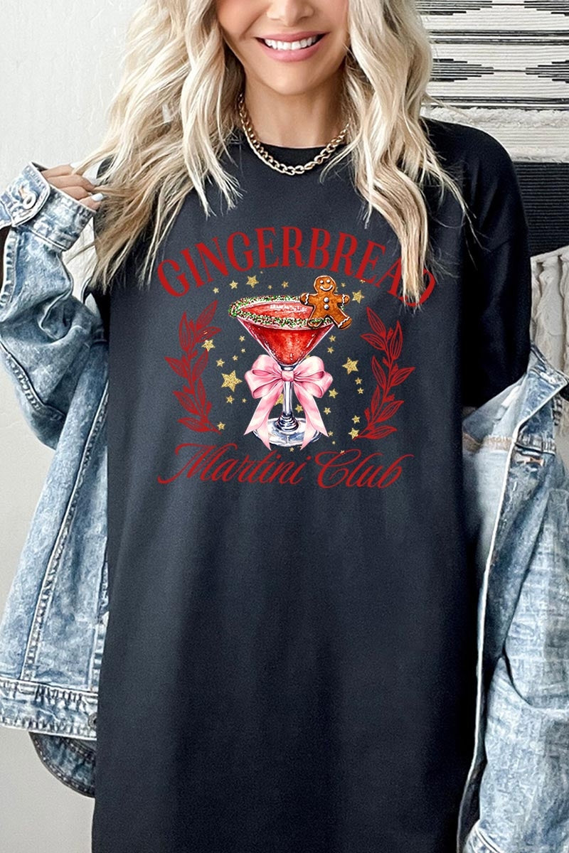 5000P-E3216 Gingerbread Martini Club Graphic Plus Heavy Cotton Tee $12.75