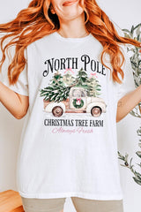 5000-E3174 North Pole Christmas Graphic Heavy Cotton Tee $9