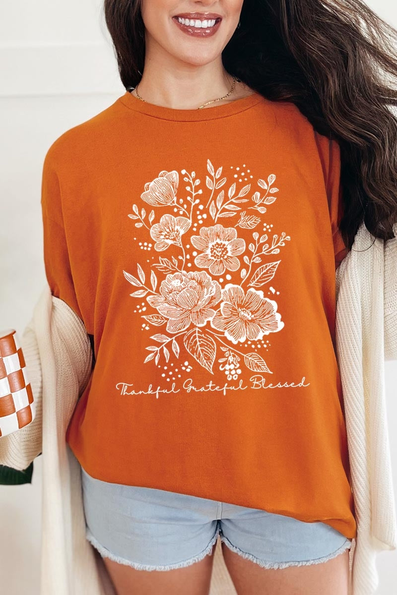 5000-E3155 Neutral Thanksgiving Graphic Heavy Cotton Tee $9