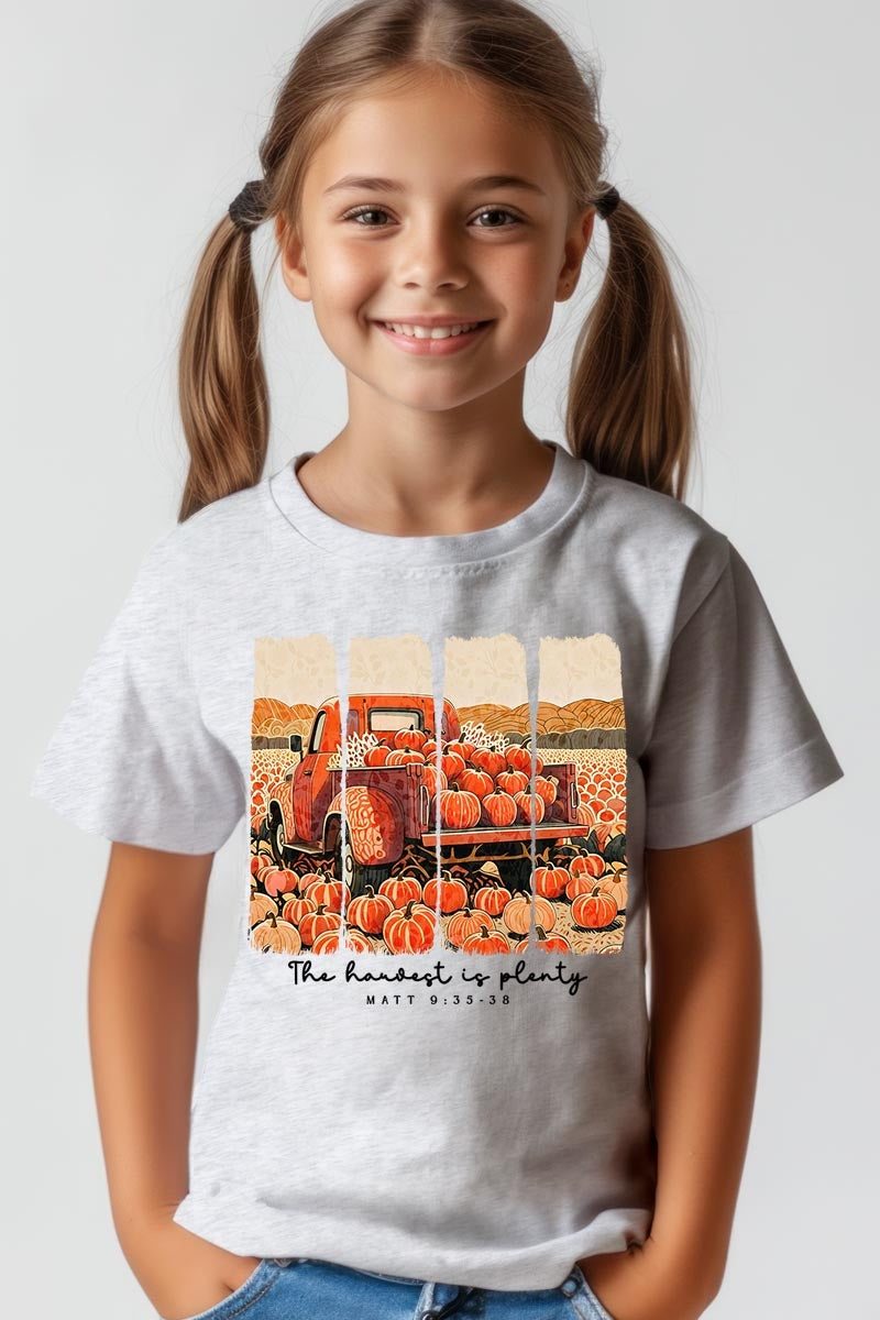 US3001Y-E3172Z Harvest Is Plenty Kids Graphic Tee $11