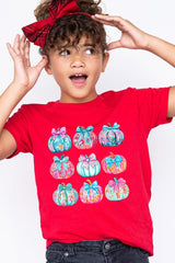 US3001Y-E3137Z Coquette Pumpkin Kids Graphic Tee $11