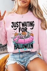 UL180P-E3138 Just Waiting For Halloween Graphic Plus Sweatshirt $25
