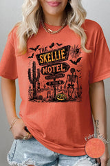 5000-E3108 Skellie Motel Halloween Graphic Heavy Cotton Tee $9