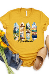 US3001-E3061MT Montana State Brushstroke Graphic Tee $12.5