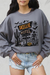 UL180-E3108 Skellie Motel Halloween Graphic Sweatshirt $20