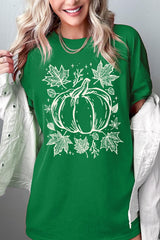 5000-E3162 Fall Pumpkin Graphic Heavy Cotton Tee $9