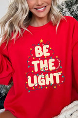 UL180-E3202 Be the Light Christmas Graphic Sweatshirt $20