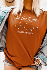 US3001P-E3214 Be the Light Christian Graphic Plus Tee $16
