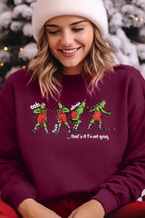 UL180P-E3203 Grinch Dance Funny Christmas Graphic Plus Sweatshirt $25