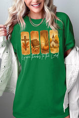 5000P-E3169 Give Thanks To The Lord Graphic Plus Heavy Cotton Tee $12.75