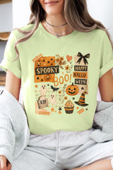 US3001P-E3084 Halloween collage Graphic Plus Tee $16