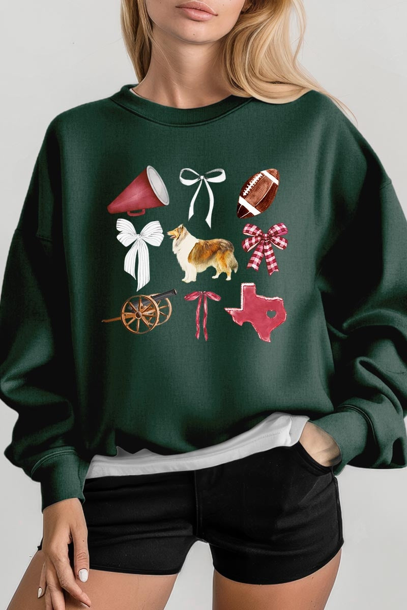 UL180P-E3079 Texas Football Graphic Plus Sweatshirt $25