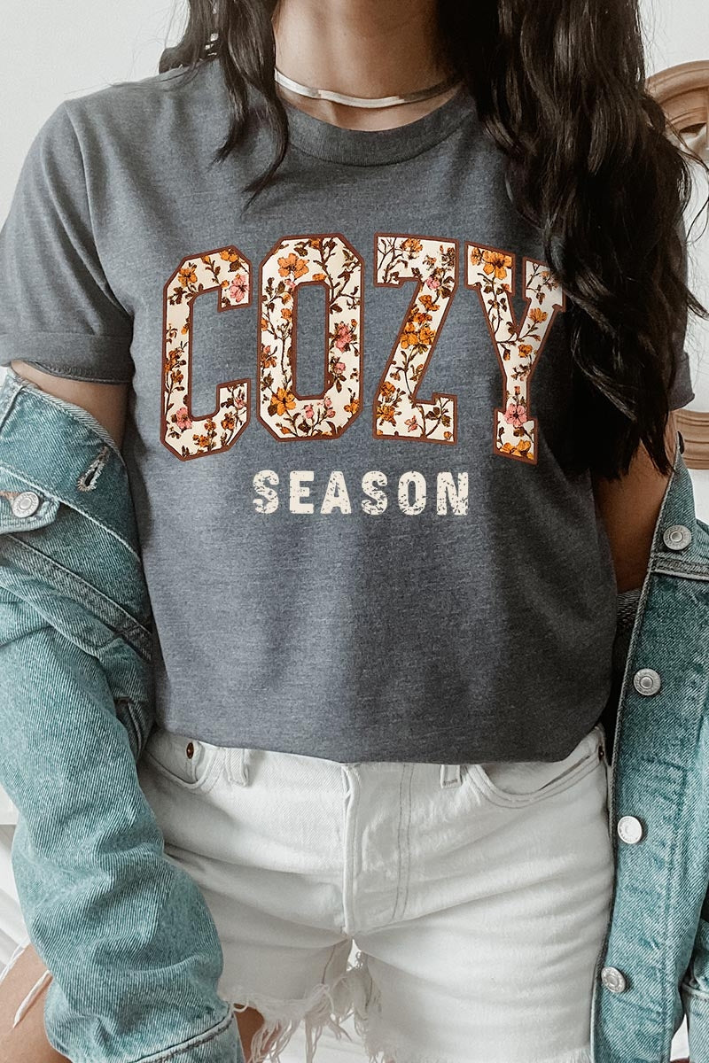 US3001P-E3082 Cozy Season Graphic Plus Tee $16