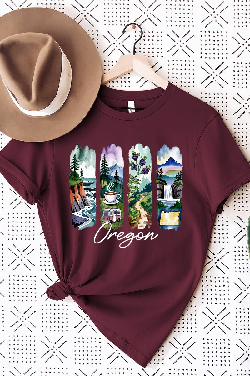 US3001P-E3061OR Oregon State Brushstroke Graphic Plus Tee $16