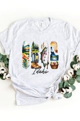 US3001-E3061ID Idaho State Brushstroke Graphic Tee $12.5